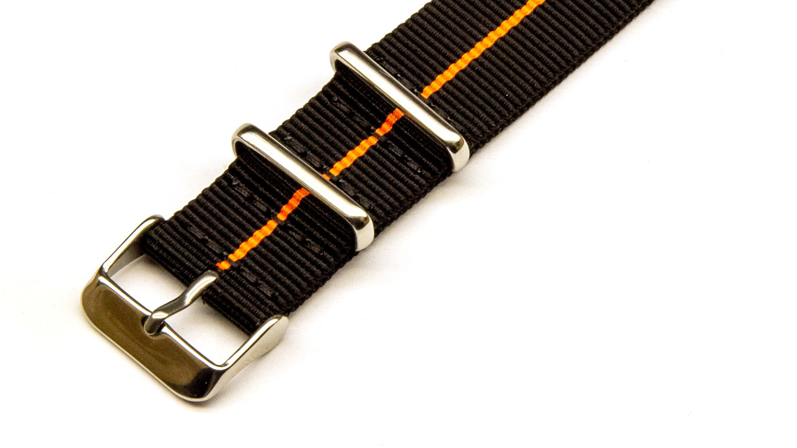 22mm Charcoal Black and Orange NATO