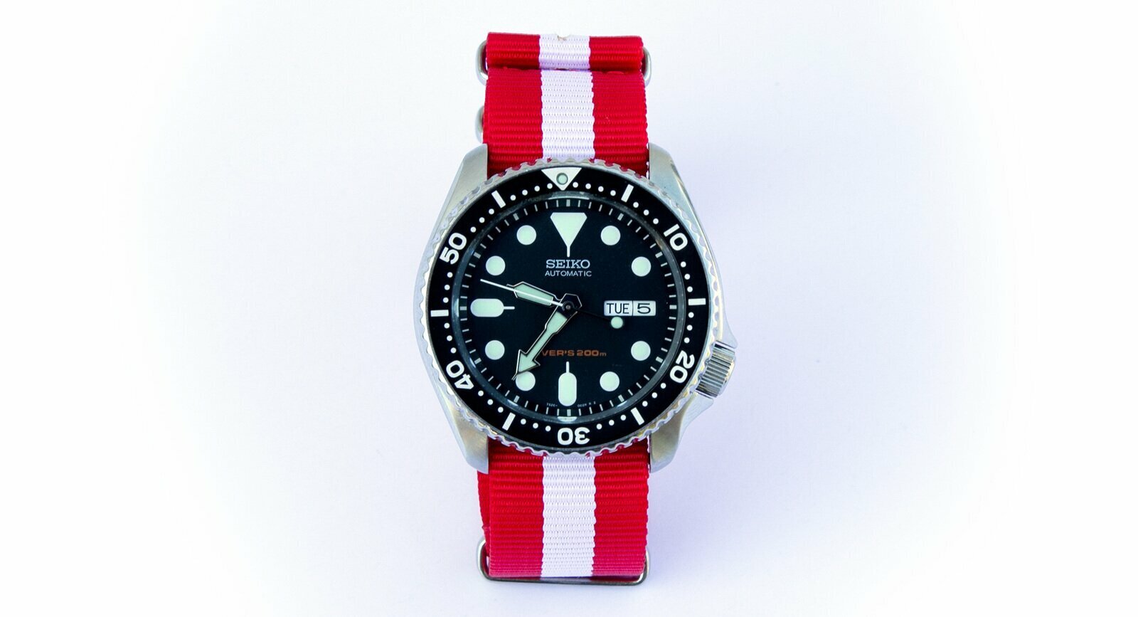 Red and White NATO strap