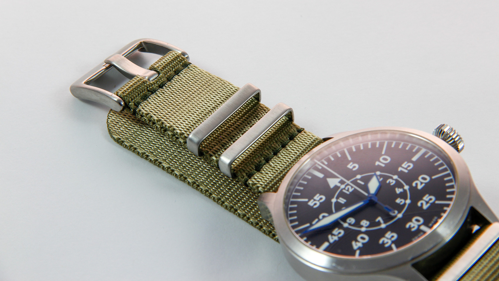 Khaki Green seatbelt NATO watch strap
