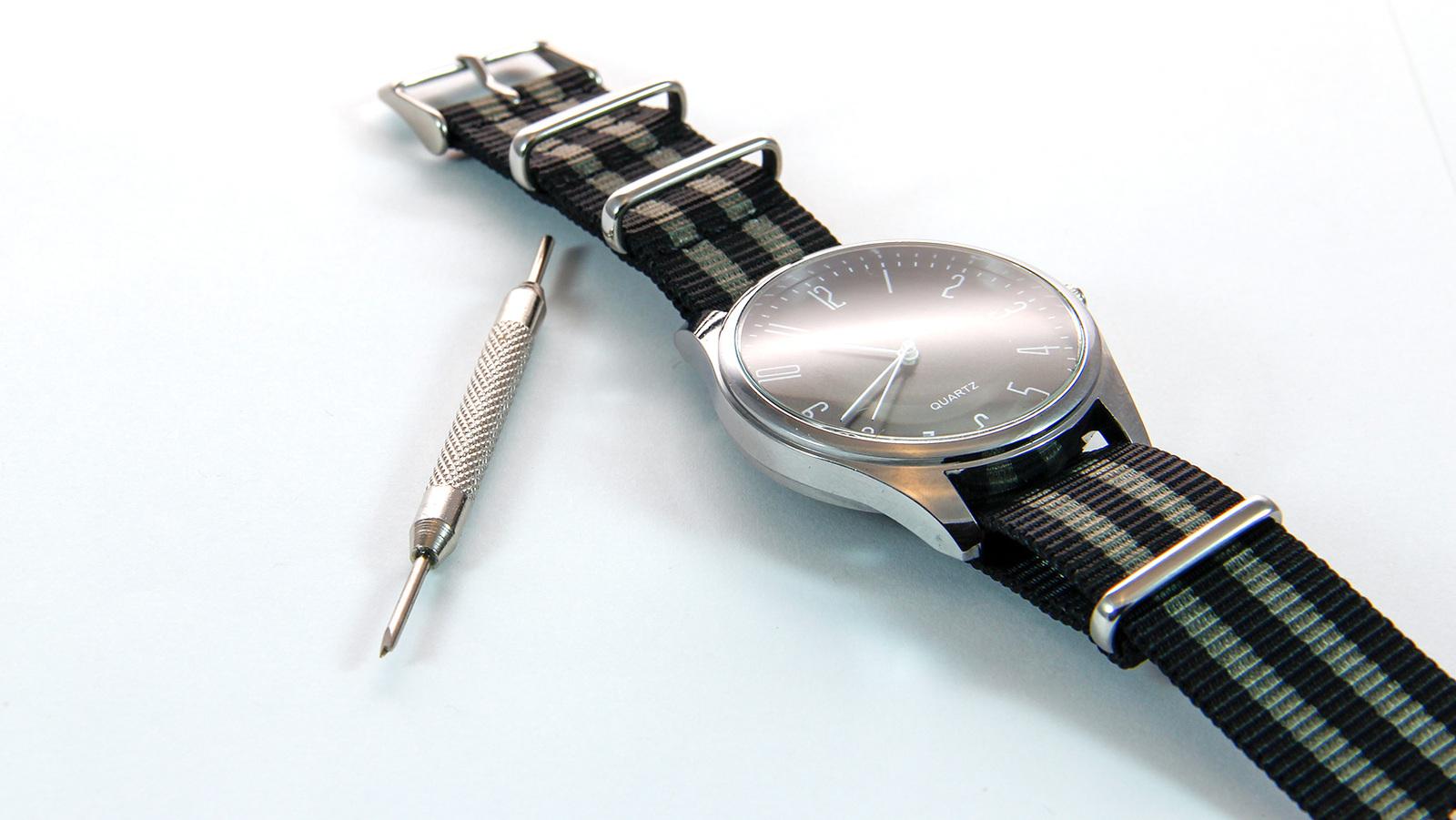Black & Dark Grey NATO strap