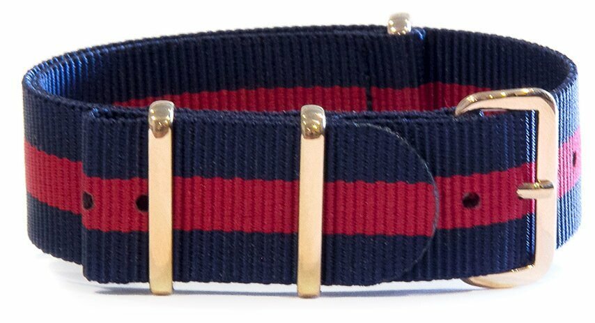 3 x 20mm NATO straps with rose gold buckles