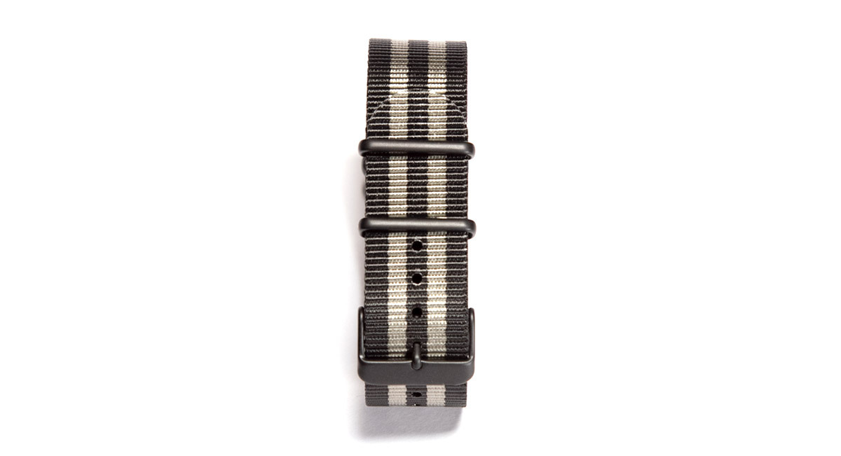 22mm Black and Dark Grey NATO Strap (PVD)
