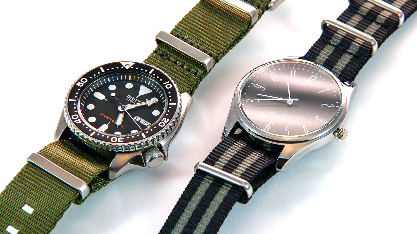 Black & Dark Grey NATO strap
