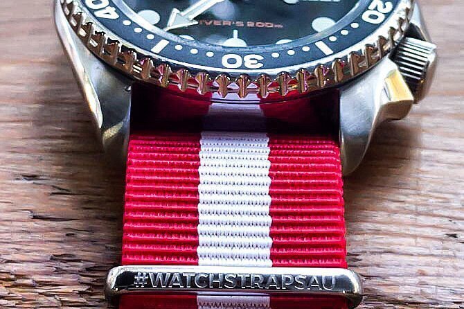 Red and White NATO strap