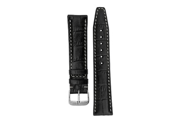 18mm Rios1931 BOSTON Alligator-Embossed Leather Watch Strap in BLACK