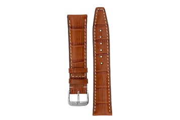 18mm Rios1931 BOSTON Alligator-Embossed Leather Watch Strap in COGNAC